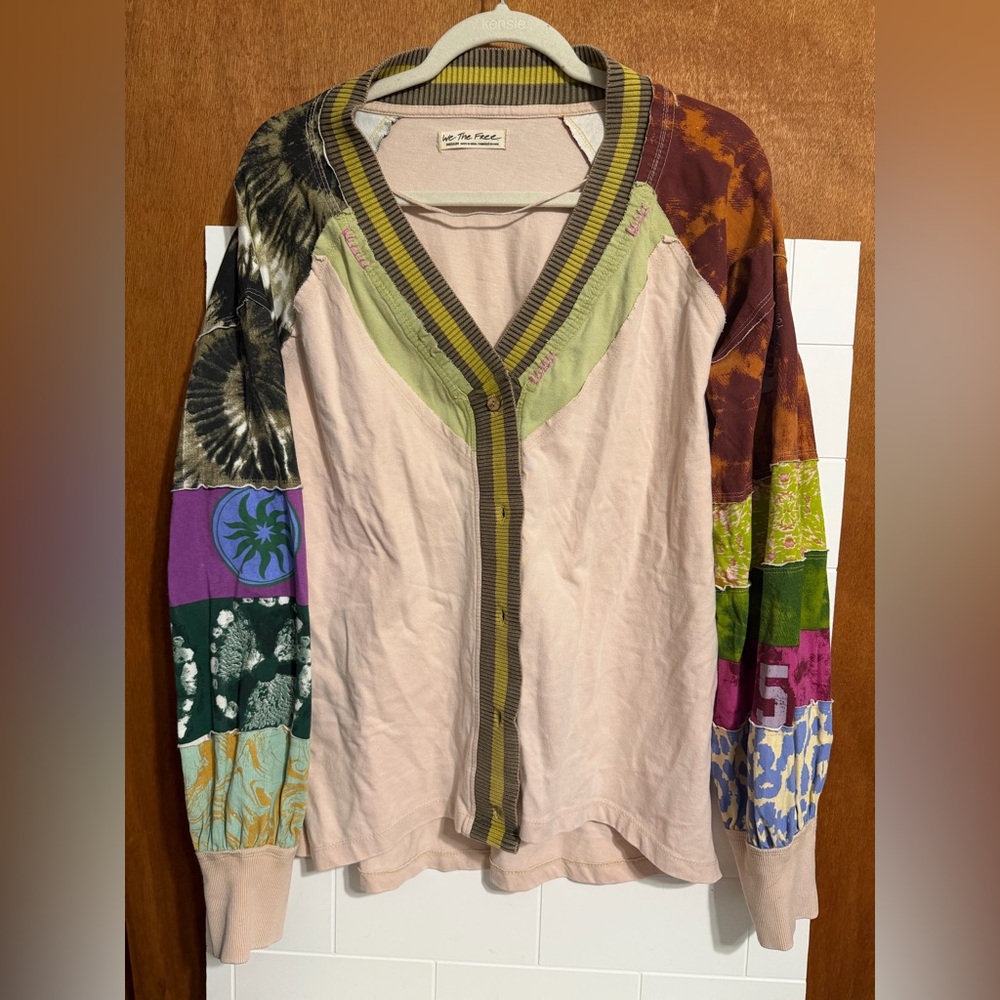 We The Free Multicolor Patchwork Button Down Shir… - image 1